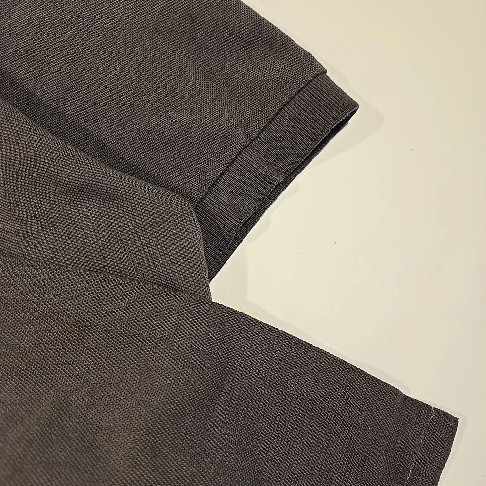 VTG Polo Ralph Lauren‎ Men L Polo Shirt Single Stitch Custom Black Dye Job Gray